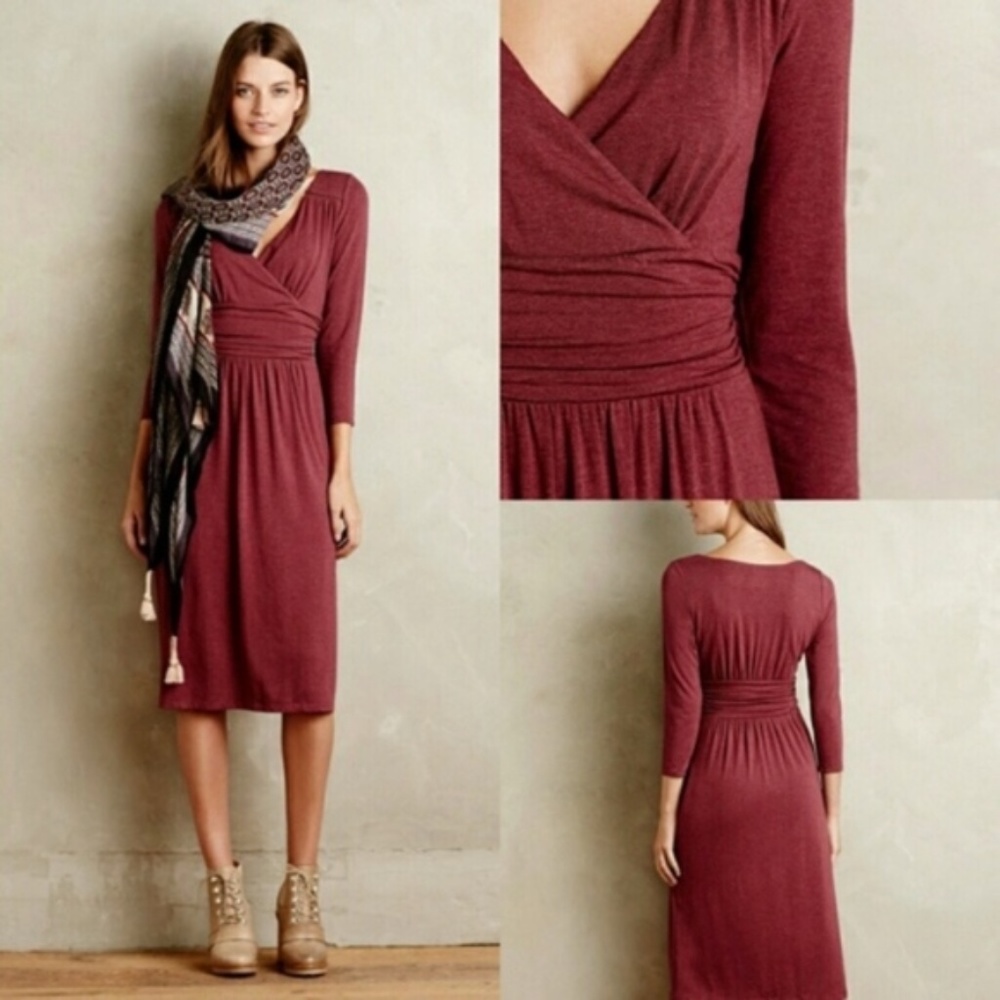 Anthropologie Maeve Galena Midi Dress sz Small C26